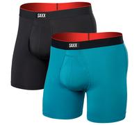 Saxx Underwear Multi-sport Mesh Brief Fly Boxershorts 2 Einheiten XL Hydro Blue / Faded Black