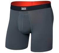 SAXX Boxershorts Multisport Mesh Boxer Brief Fly grau Herren - 1 Stück, Größe XL