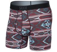 SAXX Quest Brief Boxershorts rot blau - S