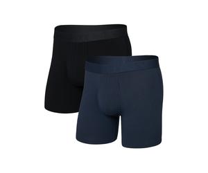SAXX SXPP2CDIB/S 2er-Pack Boxershorts DropTemp Cooling Cotton - Dunkelblau / Schwarz - S