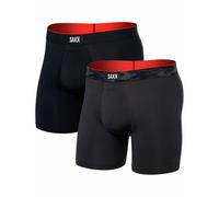 Saxx Underwear - 2er-Set atmungsaktive Boxershorts - Herren - Multi Sport Mesh Boxer Brief Fly - Multi-Sport Mesh Boxer Brief Fly 2Pk schwarz S