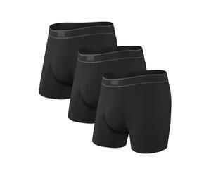 Saxx Underwear - 3er-Set bequeme Boxershorts - Herren - Daytripper 3Pk - Daytripper Comfort Stretch BB Fly 3pk Black für Herren - Größe L schwarz L