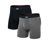 SAXX Vibe Xtra Boxershorts schwarz/grau (2er-Pack) - XL
