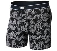 SAXX Underwear Co. Daytripper Herren-Boxershorts, bequem, Stretch, Hosenschlitz, Tropical Tattoo, schwarz, Large