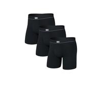 SAXX Underwear Co. Essential Performance Herren-Boxershorts, Netzstoff, 3er-Pack, Schwarz, Medium