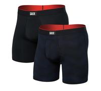 SAXX Underwear Co. Herren-Unterwäsche mit Beutel, Multi-Sport-Netz-Boxershorts, 2 Stück, Full Tilt Chevron/Schwarz, Large