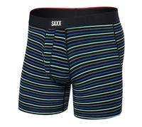 SAXX Underwear Co. Herren Unterwäsche mit Beutel Vibe Xtra Boxer Brief Fly, Herren Stripe-Sport, Blau, Large