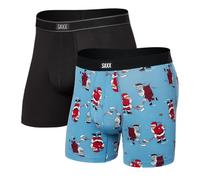 SAXX Underwear Co. Quest Herren-Boxershorts aus Netzstoff, schnell trocknend, mit integrierter Beutelunterstützung, modisch, Naughty Vs Nice/Black, Large