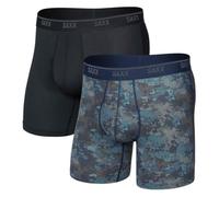 SAXX Underwear Co. Quest Herren-Boxershorts, schnelltrocknend, Netzstoff, 2er-Pack, Matrix Camo/Black, Medium