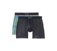 SAXX Underwear Co. Quest Herren-Unterhose aus schnelltrocknendem Netzstoff, 2 Stück, Camp Ombre/Schwarz, M