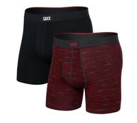 SAXX Underwear Co. Vibe Xtra Herren-Unterwäsche mit Tasche, 2 Stück, Spacedye Stripe/Schwarz, Medium