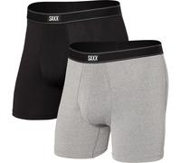 Boxershorts Saxx Daytripper Boxer Brief Fly Black Grey Heather (2er Set) Herren-L