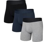 Saxx Underwear Herren Droptemp Cooling Cotton 3er Pack Boxer (Größe M, grau)