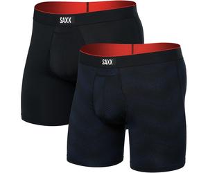 Saxx Underwear Herren Multi Sport Mesh 2er Pack Boxer (Größe XL, schwarz)