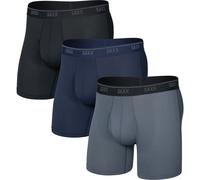 Saxx Underwear Herren Quest Quick-Dry Brief Fly 3er Pack Boxer (Größe L, blau)