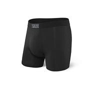 Saxx - Vibe Boxer Brief - Kunstfaserunterwäsche, Gr. S, schwarz (Black/Black)