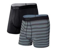 Saxx Underwear Herren Quest Boxer 2er Pack (Größe S, schwarz)