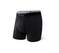 Saxx Unterwäsche Herren Boxershorts - Quest Schnelltrocknendes Mesh Herrenunterhosen - Boxershorts mit integrierter Pouch TM Unterstützung - Unterwäsche für Herren, Schwarz II, XL