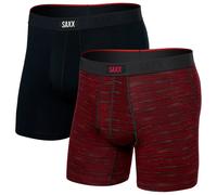 Saxx Underwear Vibe Xtra Brief Fly Boxershorts 2 Einheiten L Spacedye Stripe / Black