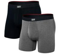 SAXX Vibe Xtra Boxershorts schwarz/grau (2er-Pack) - XXL