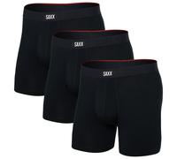SAXX Vibe XTRA Brief Fly Boxershorts tiefschwarz (3er-Pack) - L