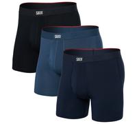 Saxx Underwear Vibe Xtra Brief Fly Boxershorts 3 Einheiten XL Dark Denim / Navy / Black