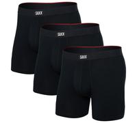 Saxx - Vibe Xtra Boxer Brief Fly 3-Pack - Kunstfaserunterwäsche, Gr. XL, schwarz (Black)