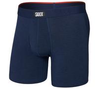 Saxx - Vibe Xtra Boxer Brief Fly - Kunstfaserunterwäsche, Gr. M, blau (DarkNavyHeather)