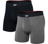 SAXX Vibe Xtra Boxershorts schwarz/grau (2er-Pack) - XL