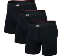 SAXX Vibe XTRA Brief Fly Boxershorts tiefschwarz (3er-Pack) - XXL