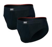 Saxx - Vibe Xtra Soft Comfort Brief Fly 2-Pack - Alltagsunterwäsche, Gr. L, schwarz (Black)