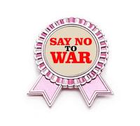 Say No to War World Love Peace World Badge Brosche Pin Pink Winner Award Medal, M, Metall