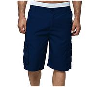 Saymany Cargo Short Herren Kurze Hosen Herren Kurze Jogginghose Herren Kurze Jogginghose Herren Kurze Hose Baumwolle Herren Radlerhose Herren Kurze Hose Herren Stretch Shorts Herren Sommer（Marine,3XL
