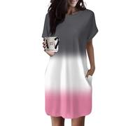 Saymany Damen Kleid Festlich Vintage Kleider a Linie Cocktailkleid Damen Elegant Abendkleid Schwarz Lang Maxi Sommerkleider Etuikleid Damen Hauskleid Damen Desigual Kleid Damen（1-Light pink,M