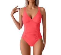 Saymany Damen Monokini Tummy Control Monokinis Badeanzüge V Ausschnitt Swimwear Swimsuits Push Up Monokini Badeanzug Schwimmanzug Sport Bademode Strandmode