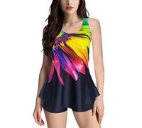 Saymany Damen Zweiteiliger Tankini Sets Elegant Beachwear Bikinioberteil Und Badeshorts Freizeit Bademode Badebekleidung Push Up Badeanzüge Tankini Badeanzug