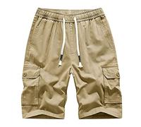 Saymany Herren-Shorts Shorts Herren Kurze Arbeitshose Herren Kurze Arbeitshosen Herren Kurze Hosen Herren Kurze Hose Herren Sommer Shorts Herren Sommer Hose Kurz Herren Kurze Hose Herren(4-Khaki,34)