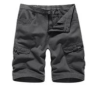 Saymany Kurze Arbeitshosen Herren Shorts Herren Arbeitshose Kurz Herren Kurze Hose Herren Arbeitshosen Männer Kurz Cargo Shorts Herren Shorts Herren Hose Kurz Herren Kurze Cargohose Herren(3-Gray,42)