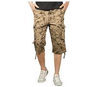 Saymany Kurze Cargo Hosen Männer Arbeitshosen Männer Kurz Radlerhose Herren Kurze Hose Herren Stretch Kurze Hosen Herren Weiß Herren Shorts Stretch Chino Shorts Herren Sommerschuhe Herren（2-Khaki,36