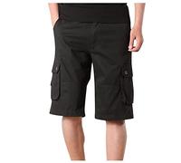 Saymany Kurze Jogginghose Herren Kurze Herren Sommer Jogginghose Herren Kurz Kurze Sporthose Männer Sommerschuhe Herren Camo Shorts Kurze Hose Herren Stretch Kurze Arbeitshosen Herren（1-Black,46