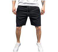 Saymany Kurze Sporthose Männer Kurze Hose Herren Herren Wanderhose Kurz Cargo Short Herren Bermuda Shorts Herren Kurze Jogginghose Herren Kurze Hose Herren Stretch Herren Shorts Stretch（schwarz,L