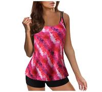 Saymany Tankini Damen Sport Badeanzüge Bademode Sommer Oberteil Mit Badeshorts Bademode Set Bauchweg Tankini Badeanzug Tankinioberteil Und Badeshorts