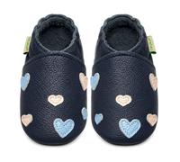 SAYOYO Krabbelschuhe Baby aus Leder Atmungsaktiv und rutschfest Baby Schuhe | Weiches Echtleder und rutschfeste Sohle Süße Lauflernschuhe und Baby Hausschuhe mit Tiermuster für Jungen und Mädchen