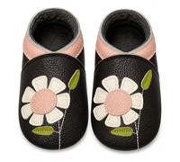 SAYOYO Krabbelschuhe Baby aus Leder Atmungsaktiv und rutschfest Baby Schuhe | Weiches Echtleder und rutschfeste Sohle Süße Lauflernschuhe und Baby Hausschuhe mit Tiermuster für Jungen und Mädchen
