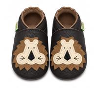SAYOYO Krabbelschuhe Baby aus Leder Atmungsaktiv und rutschfest Baby Schuhe | Weiches Echtleder und rutschfeste Sohle Süße Lauflernschuhe und Baby Hausschuhe mit Tiermuster für Jungen und Mädchen