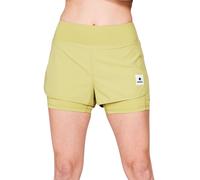 Saysky Damen Pace 2 in 1 Shorts 3" L grün