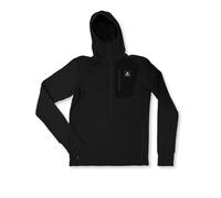 Saysky Herren Combat 1/2 Zip Fleece Laufhoodie schwarz M