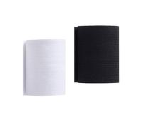 Sbivih Gummiband 60mm 70mm 80mm 100mm Breit Weiß Schwarz 2 Rollen 3 Meter Gummilitze Elastisches zum Nähen, Elastic Band für Haushalt DIY (3M X 100MM, Schwarz and Weiß)