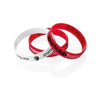 SC Freiburg Armband 3er Set rot weiß Silikon Band wristband - Plus Lesezeichen Wir lieben Fußball