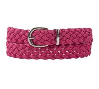 SCAMODA Flechtgürtel Damen elastisch verstellbar - Gürtel aus Lederimitat - 3 cm breit - Geflochtener Damengürtel in vielen Farben - Casual & elegant kombinierbar (Pink - Länge 110 cm - Breite 3 cm)